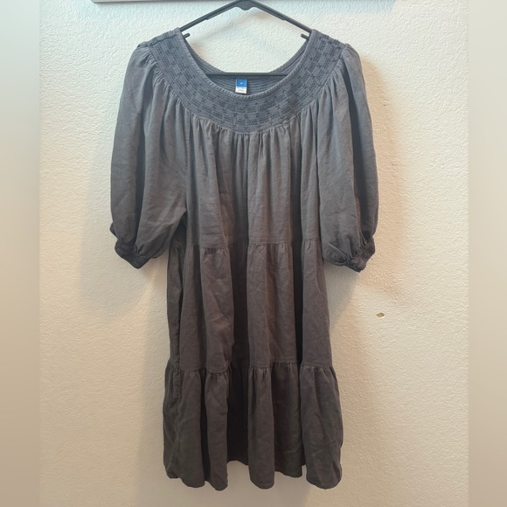 Old Navy Puff Sleeve Embroidered Mini Swing Dress - Picture 2 of 8